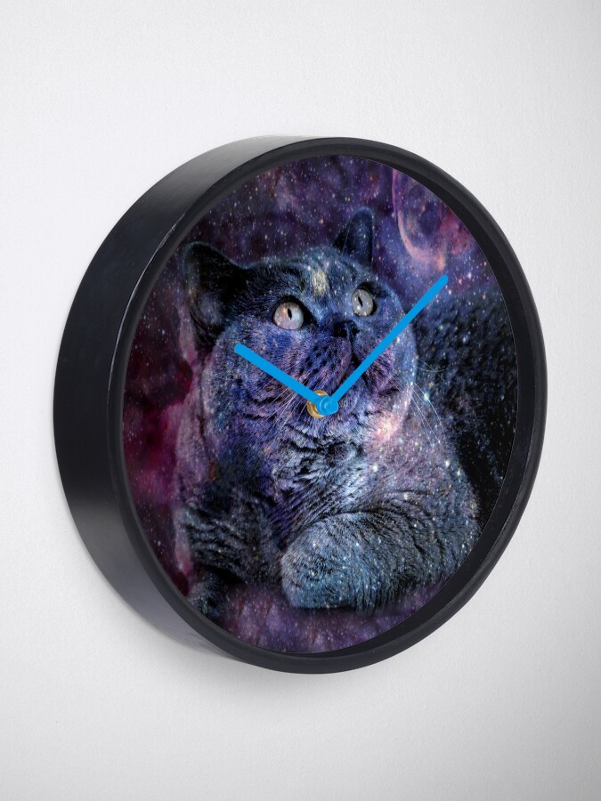 Alternate view of Kittylicious Space Cat Clock