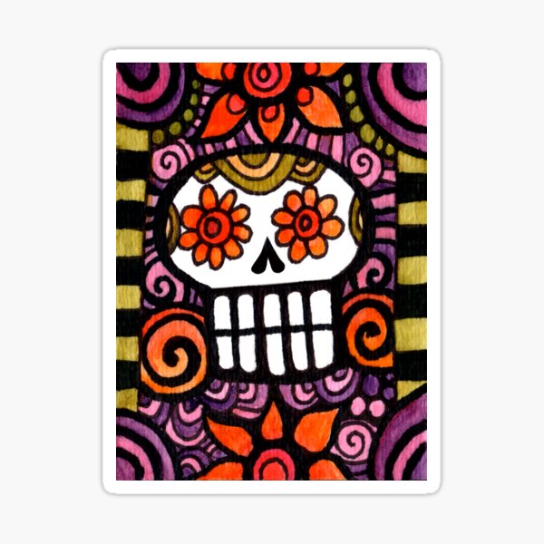 Day of the Dead Sugar Skull Sticker