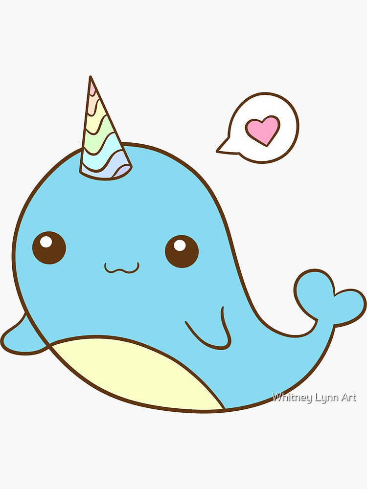 Thumbnail 3 of 3, Sticker, ‘Lil Narwhal designed and sold by catahstrophic.