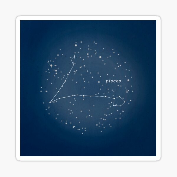 PISCES - Astrology Astronomy Constellation Stars Zodiac Sticker