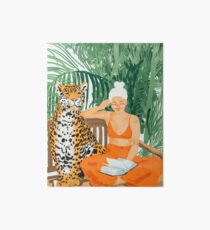Jungle Vacay II #painting #illustration Art Board Print