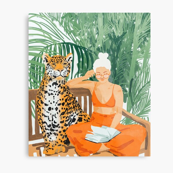 Jungle Vacay II #painting #illustration Metal Print