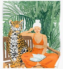 Jungle Vacay II #painting #illustration Poster
