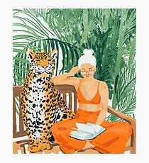 Jungle Vacay II #painting #illustration Photographic Print