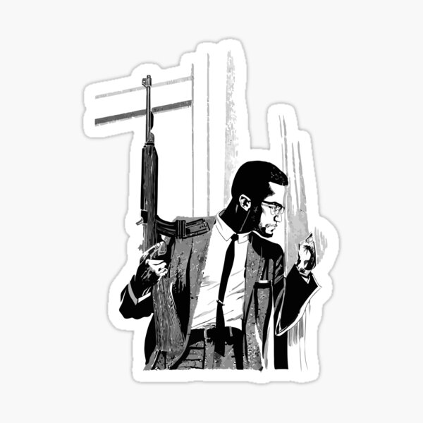 Malcolm Black Civil Rights Sticker