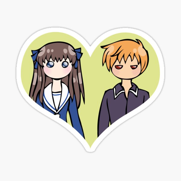Tohru and Kyo - shipping dolls Sticker