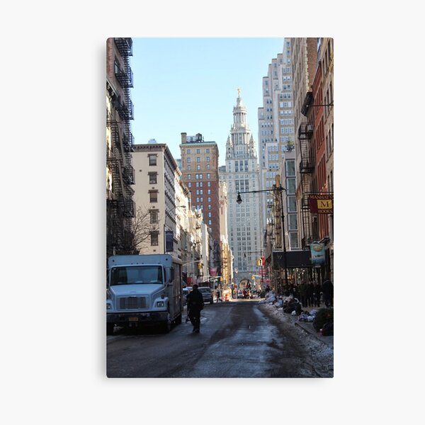 #skyscraper, #sky, #cityscape, #city, #street, #road, #architecture, #travel, #NewYorkCity, #Manhattan, #DownTown, #NYC Canvas Print