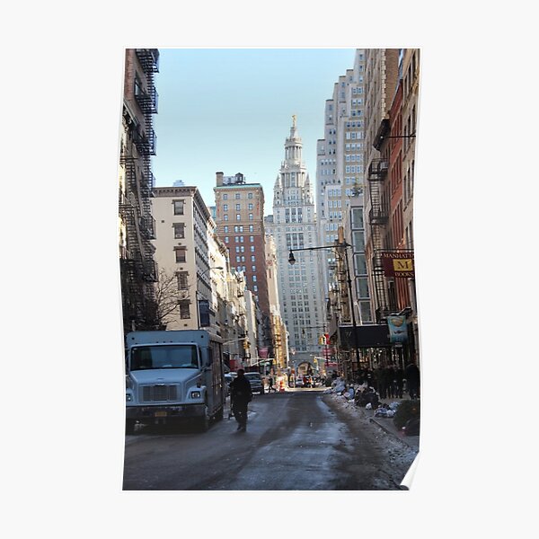 #skyscraper, #sky, #cityscape, #city, #street, #road, #architecture, #travel, #NewYorkCity, #Manhattan, #DownTown, #NYC Poster
