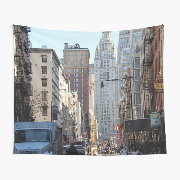 #skyscraper, #sky, #cityscape, #city, #street, #road, #architecture, #travel, #NewYorkCity, #Manhattan, #DownTown, #NYC Tapestry