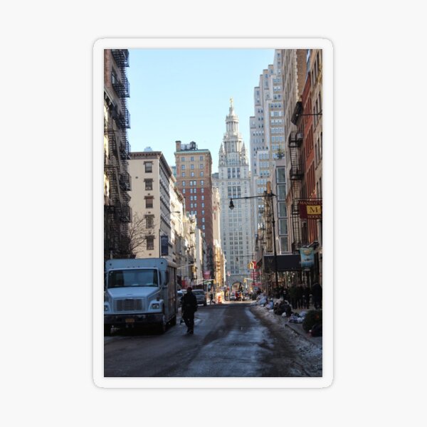 #skyscraper, #sky, #cityscape, #city, #street, #road, #architecture, #travel, #NewYorkCity, #Manhattan, #DownTown, #NYC Transparent Sticker