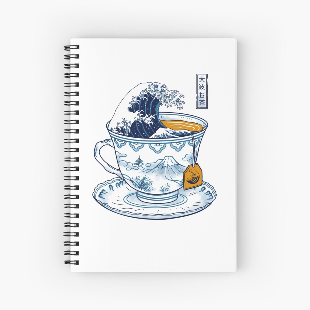 The Great Kanagawa Tea Spiral Notebook