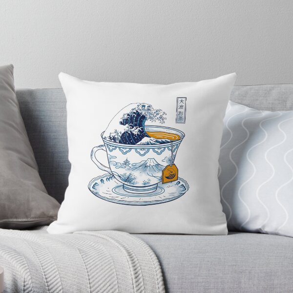 Le grand thé Kanagawa Coussin