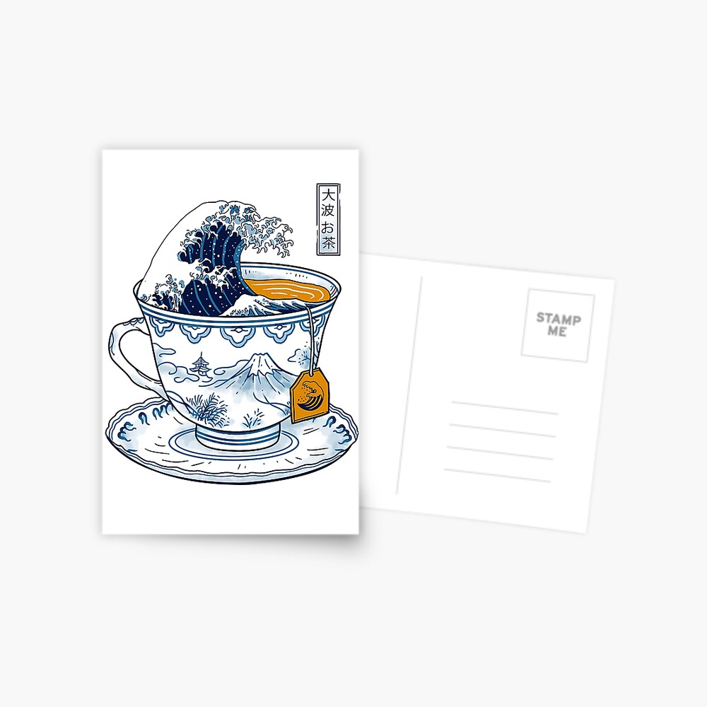 The Great Kanagawa Tea Postcard