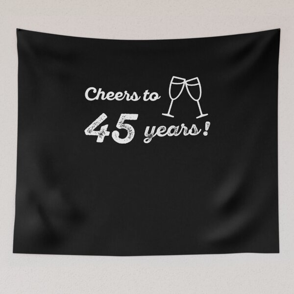 Item preview, Cheers to 45 Years Shirt Funny 45th Birthday T-Shirt Great Gift for Friend or Family Unisex Short-Sleeve Jersey Tee designed and sold by Panda Branda.