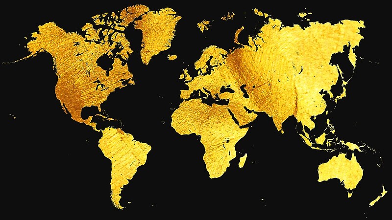 black and gold map of the world world map for your walls by