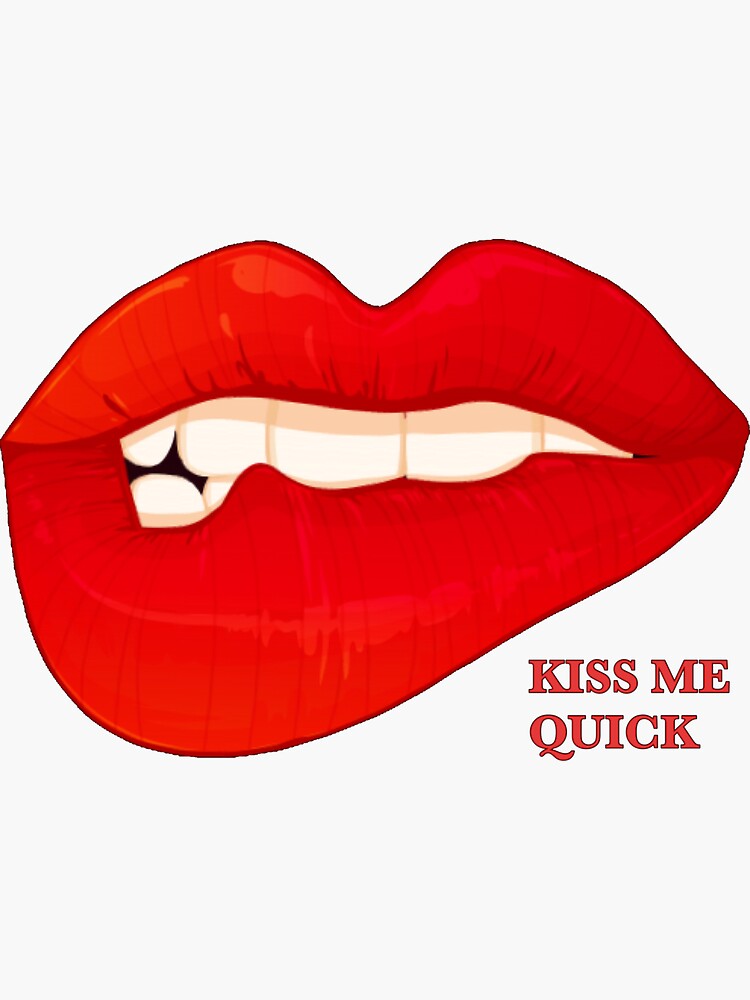 "Kiss Me Quick " Sticker for Sale by kevsphotos2008 Redbubble