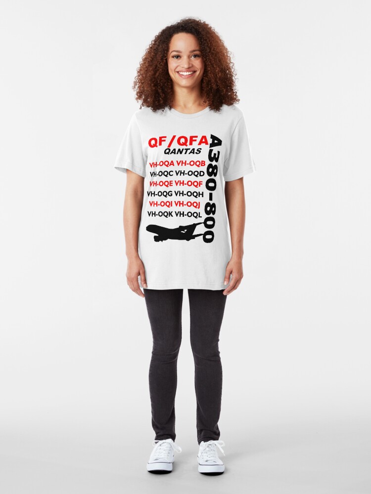 Alternate view of QANTAS A380 Fleet Slim Fit T-Shirt