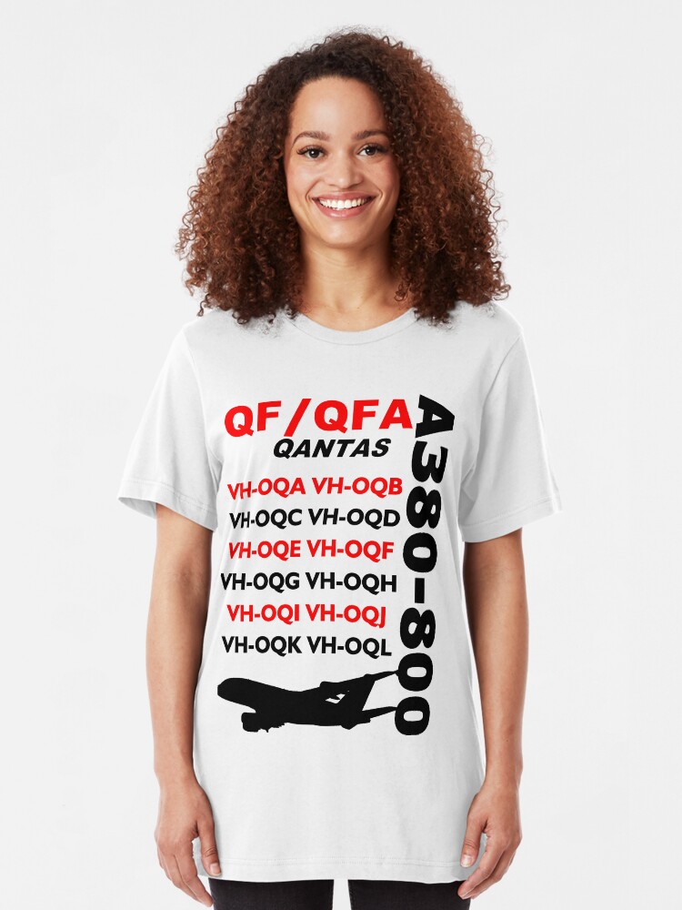 Alternate view of QANTAS A380 Fleet Slim Fit T-Shirt