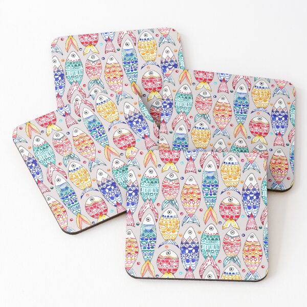 Item preview, Fish Print On Grey  designed and sold by TigaTiga.