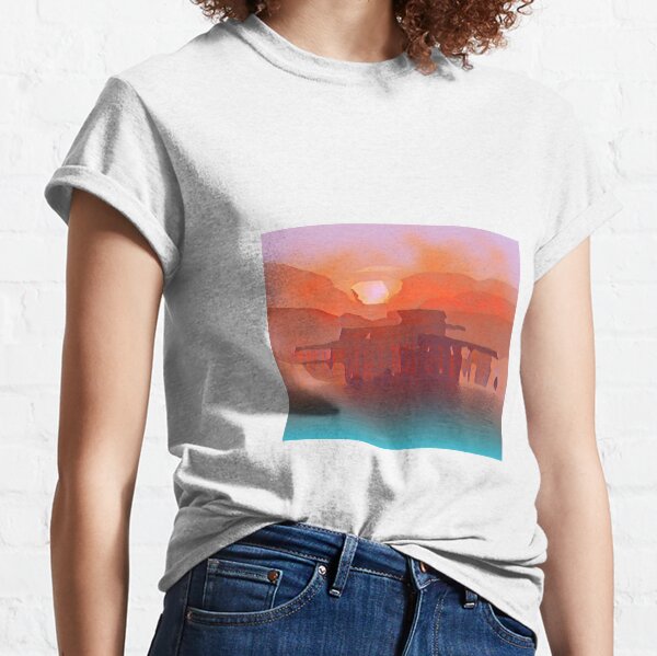Brighton Pier Sunset Red. Classic T-Shirt