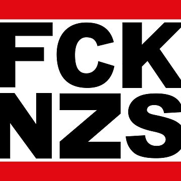Imagen de la obra fck nzs, joder nazis - diseño de logotipo antirracismo de vintagegraphic