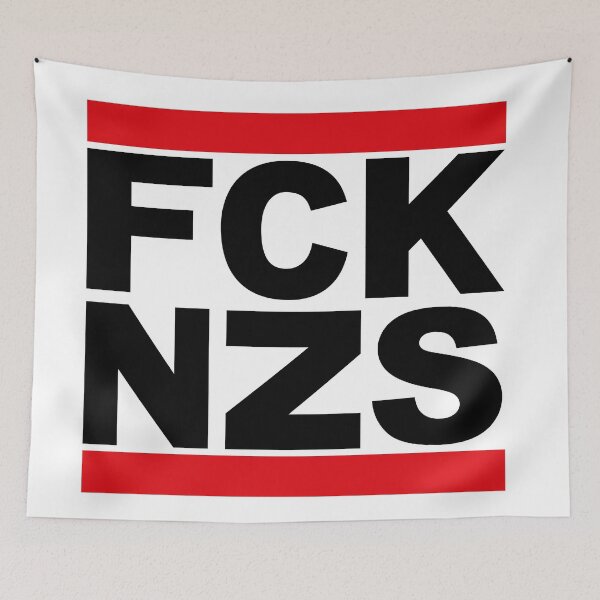 Item preview, fck nzs , fuck nazis - anti racism logo design designed and sold by vintagegraphic.