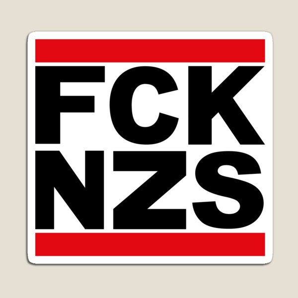 Item preview, fck nzs , fuck nazis - anti racism logo design designed and sold by vintagegraphic.