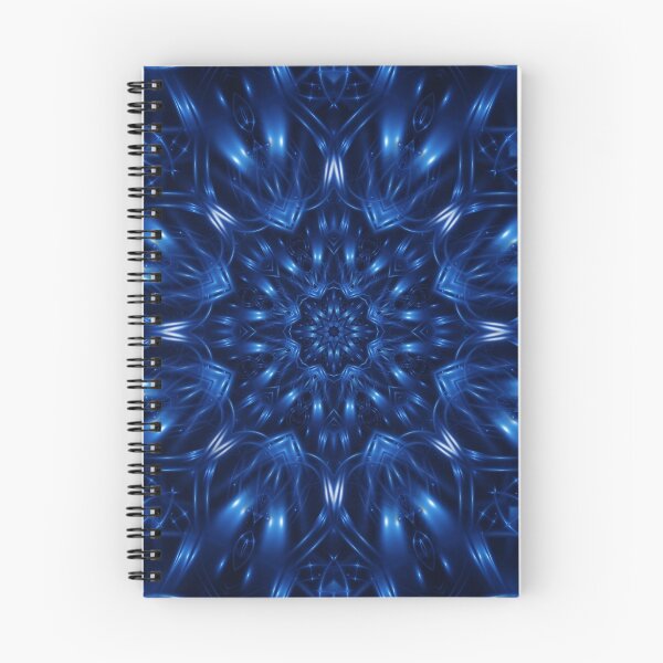 Item preview, Electric Blue Fractal Kaleidoscope Mandala designed and sold by Kitty Bitty.