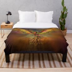 Phoenix Rising Throw Blanket