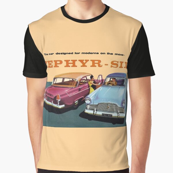Ford Zephyr/Zodiac Mk1 Embroidered & Personalised T Shirt 