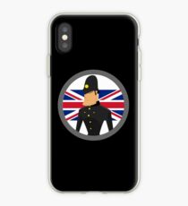 Vinilo o funda para iPhone Policía británico de Bobby - oficial de policía inglés del Reino Unido