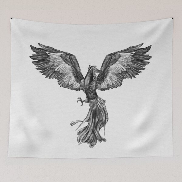 Item preview, Phoenix Rising - Black and White designed and sold by Nartissima.