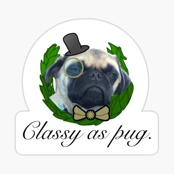 Item preview, Classy as pug. designed and sold by Shaun Hume.
