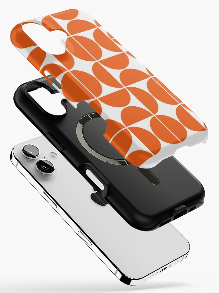 Mid Century Modern Geometric 04 Orange iPhone Case