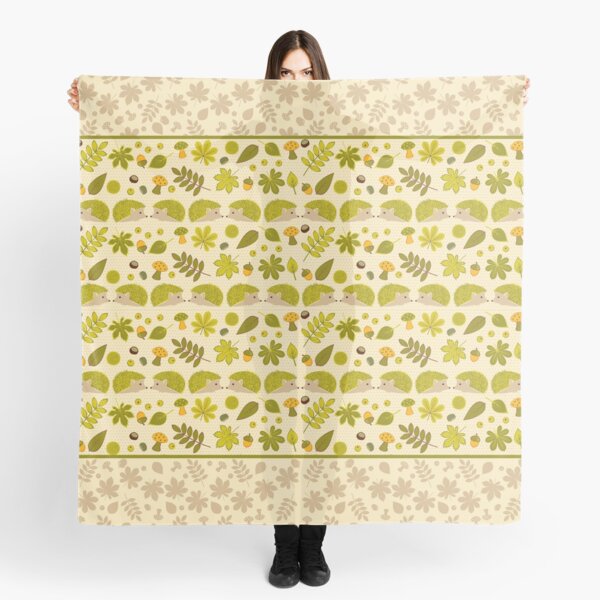 Hedgehogs in the Green Fall Scarf