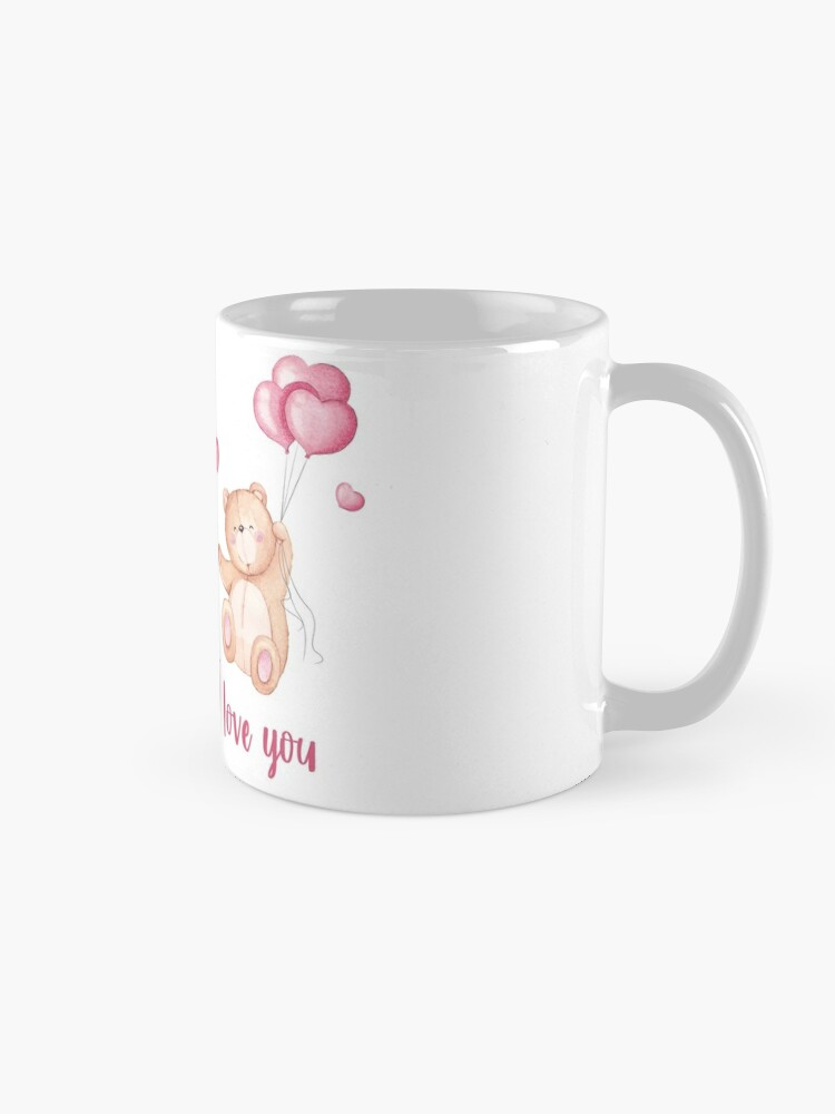 Teddy Bear in 'I Love You' Coffee Cup, Valentine's Day Gift