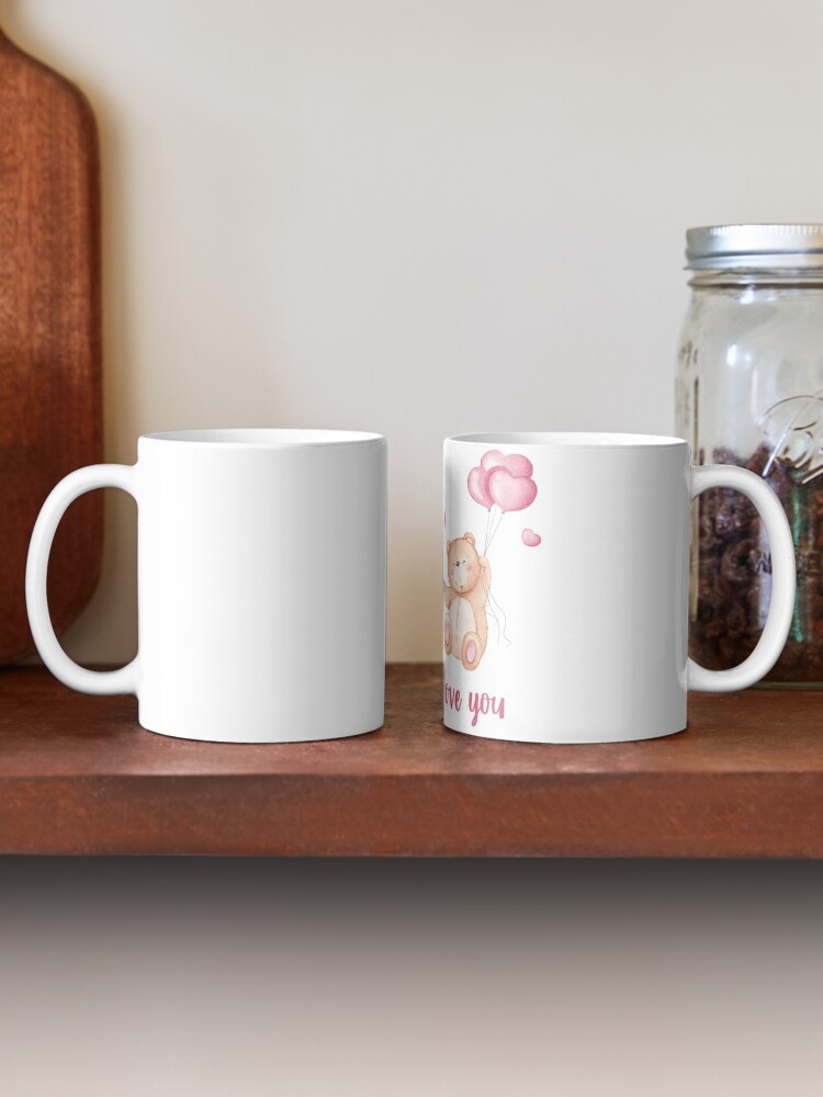 Teddy Bear in 'I Love You' Coffee Cup, Valentine's Day Gift