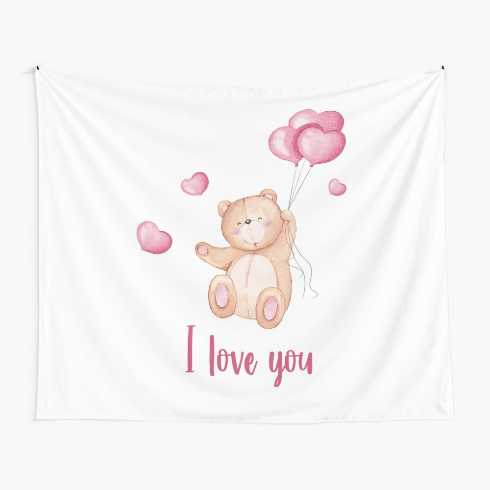 Cute Teddy Bear Hearts Valentine S I Love You Baby One Piece By Totalitydesigns Redbubble