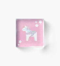 Einhorn Dala Pferd Acrylblock