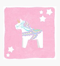 Einhorn Dala Pferd Fotodruck