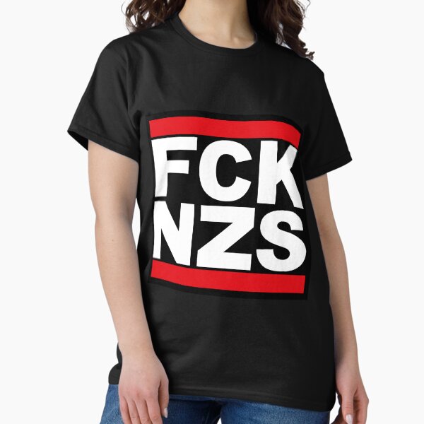 Vista previa del artículo con la obra «fck nzs, joder nazis - diseño de logotipo antirracismo», diseñado y vendido por vintagegraphic.