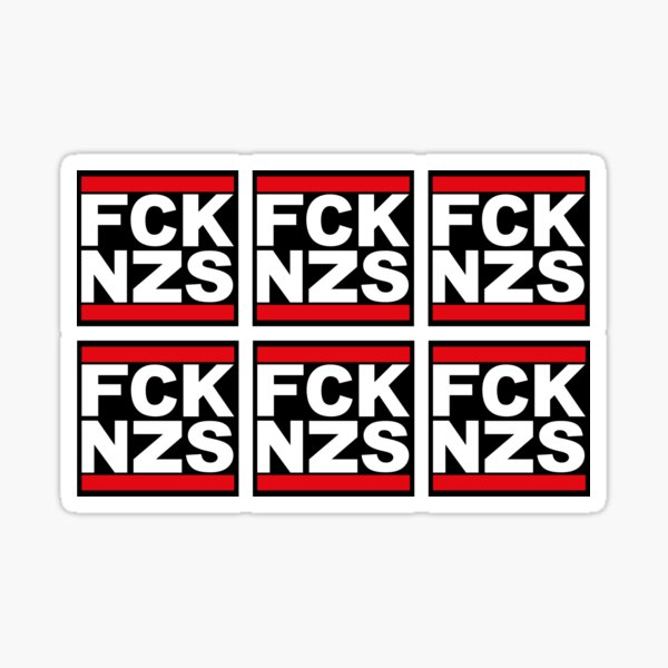 fck nzs, fuck nazis - Anti-Rassismus-Logo-Design Sticker