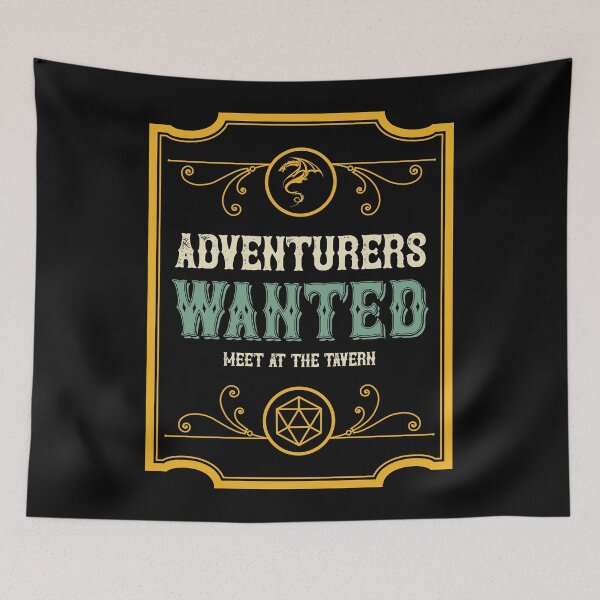 Item preview, Adventurers Wanted Meet at the Tavern Vintage designed and sold by pixeptional.