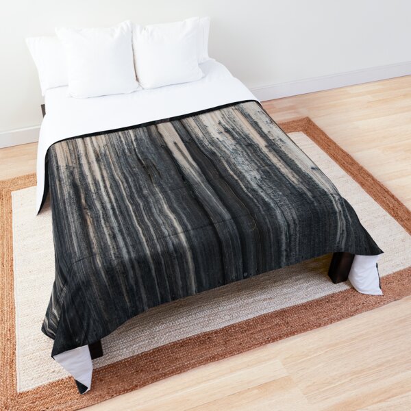 Weathered wood wall Comforter