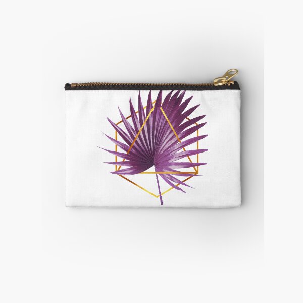 Item preview, Minimal Tropical Palm Leaf - Palm and Gold - Gold Geometric - Modern Tropical Wall Art - Purple designed and sold by Studio Grafiikka.