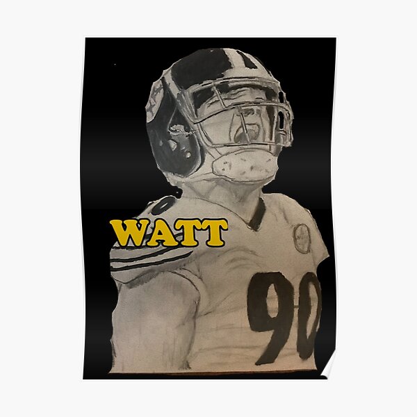 TJ Watt Jersey Art Board Print for Sale by WalkDesigns