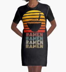 Ramen Life Japanische Nudeln Lover Vintage Retro Style T-Shirt Kleid