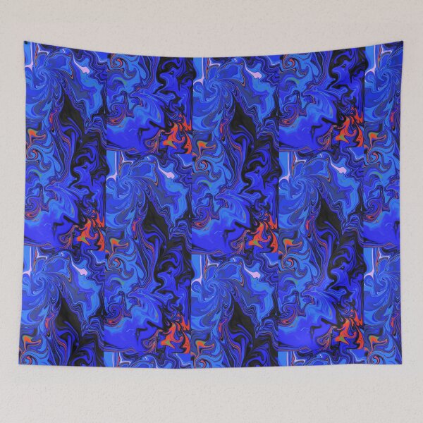 Item preview, Opal abstract swirls - blue designed and sold by nonny.