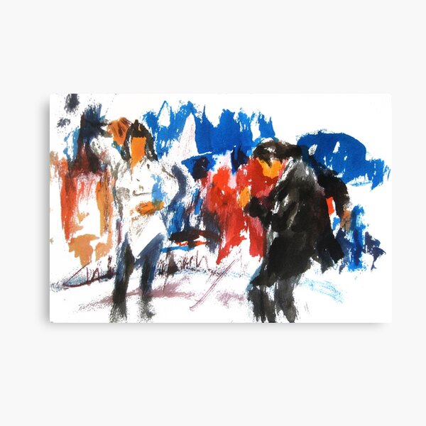 pulp fiction vintage poster red dancing drawing/painting print wall art