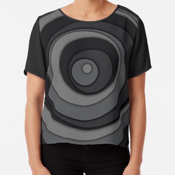 Nested Dots - Black Chiffon Top